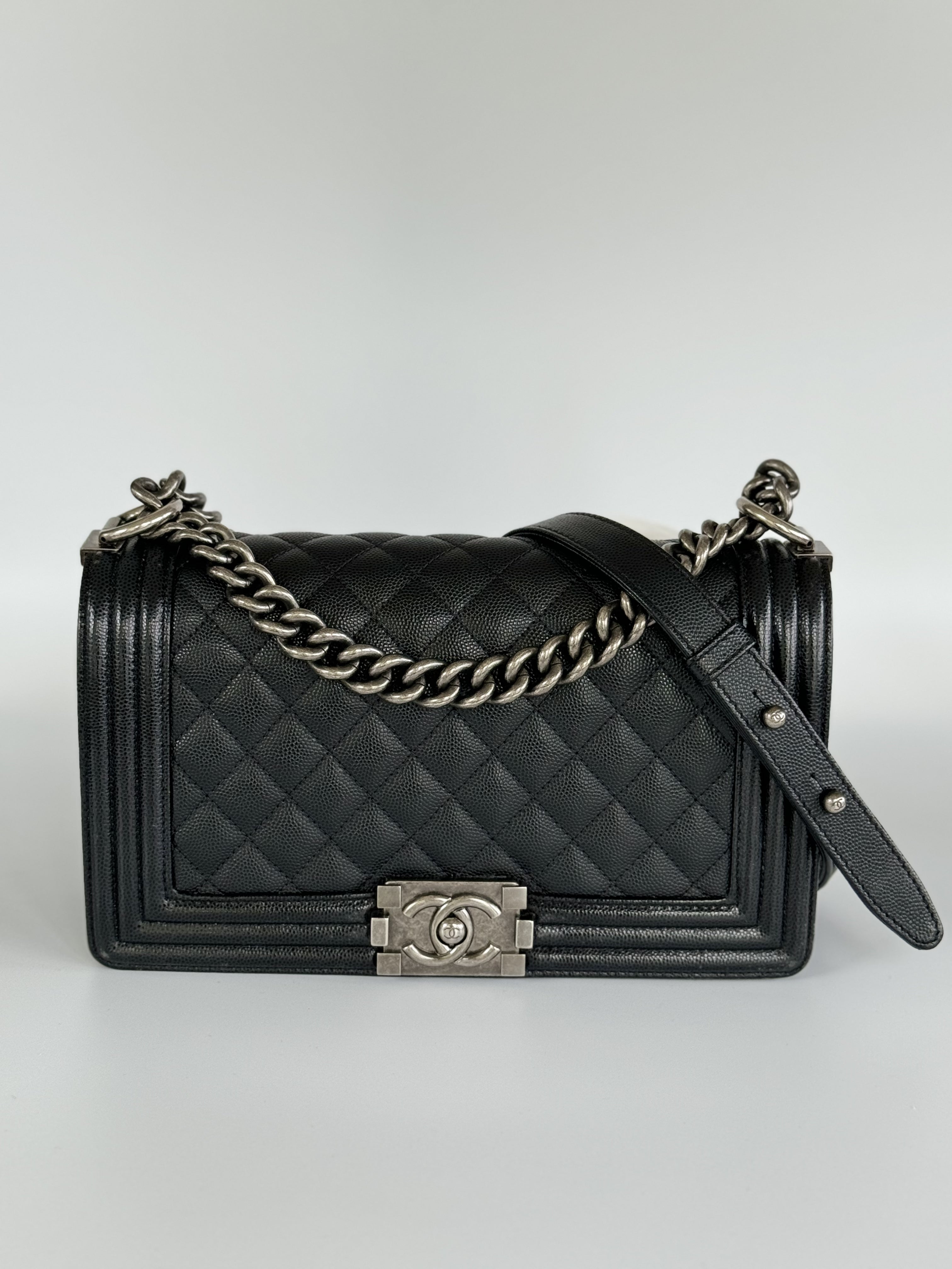 Chanel Boy Bag Caviar Black