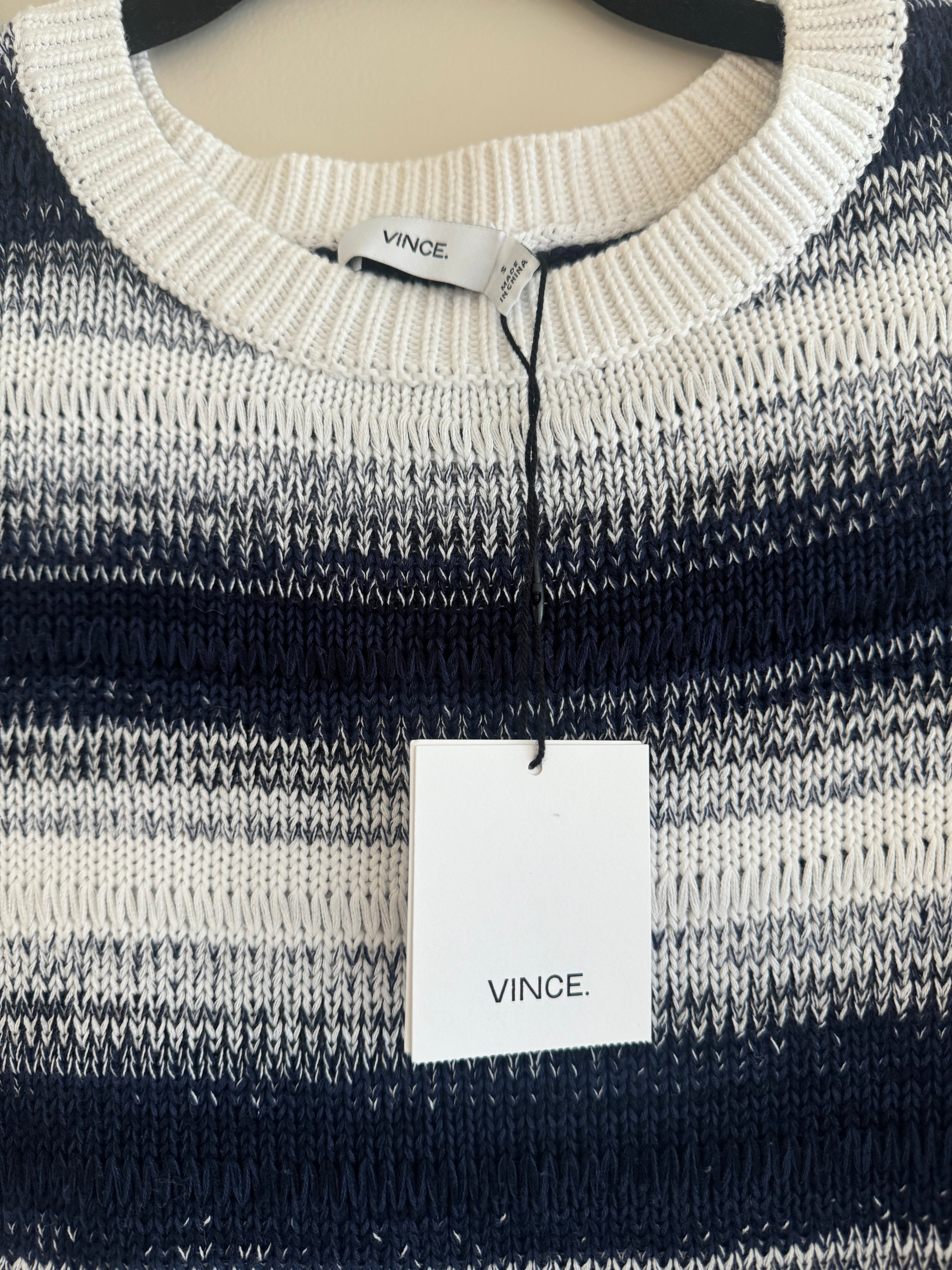 Vince Ombre Stripe Pull Over Crewneck