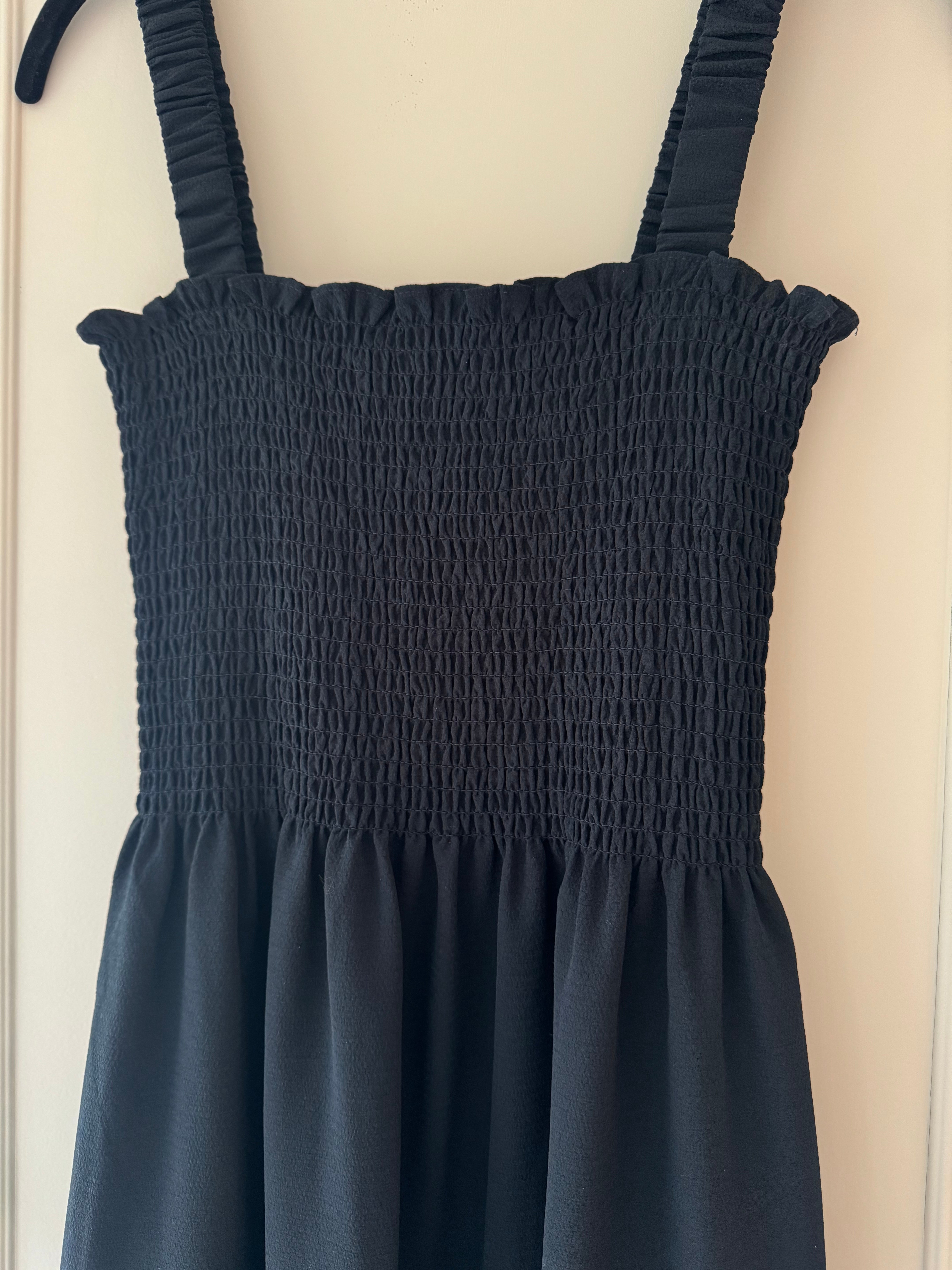 Hill House Anjuli Nap Dress in Black Crepe