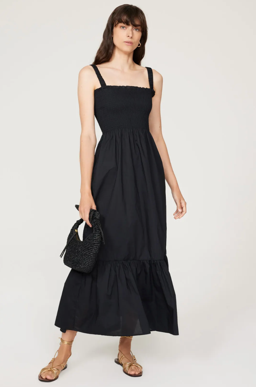 Hill House Anjuli Nap Dress in Black Crepe